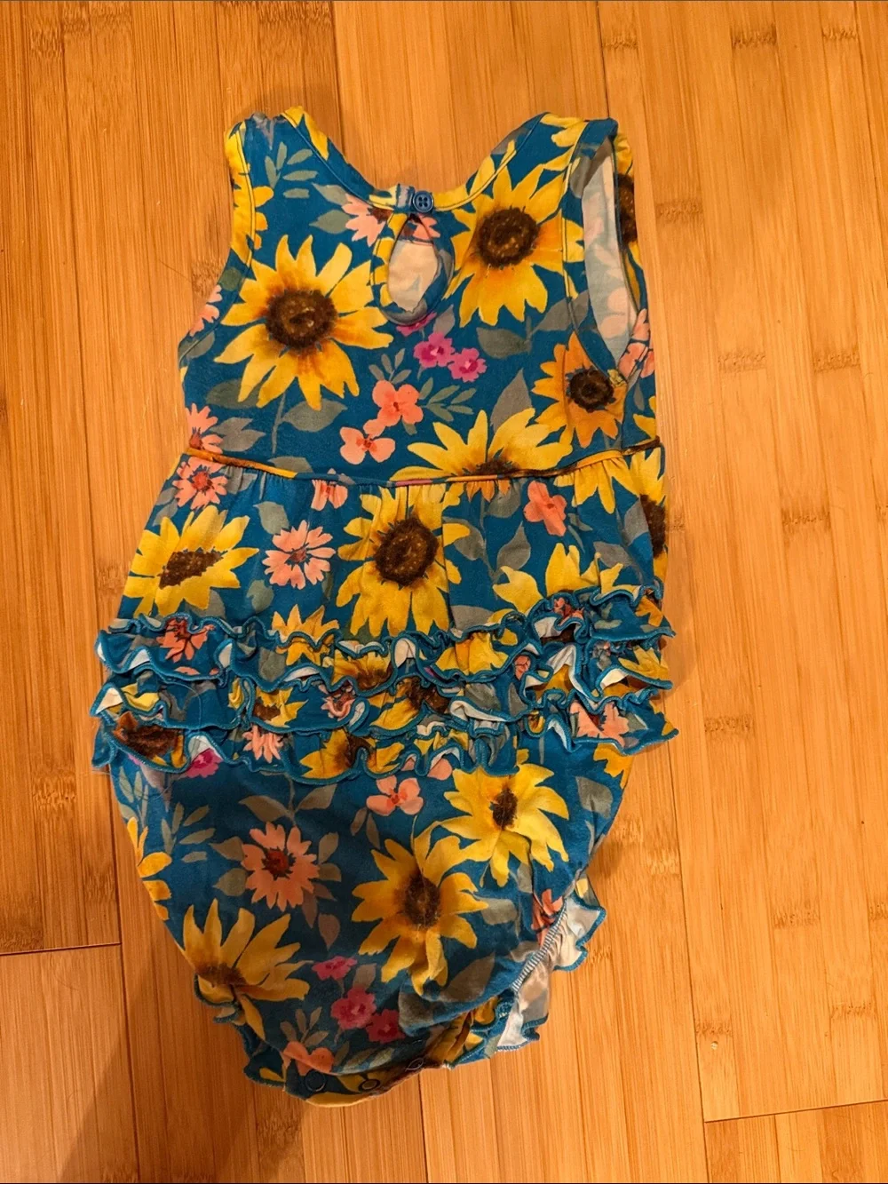 Little Sleepies Sunflower bubble romper